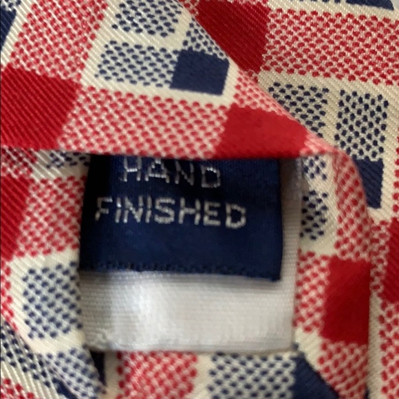 Nautica Men’s Silk Tie Hand Finished Geometric - Picture 3 of 3